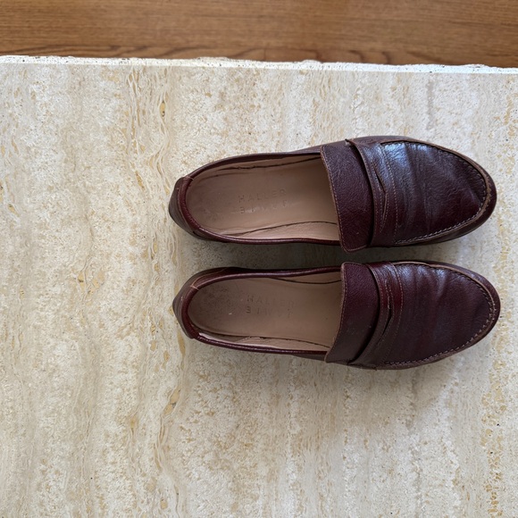 Jamie Haller oxblood Brown penny Loafers - Picture 5 of 6